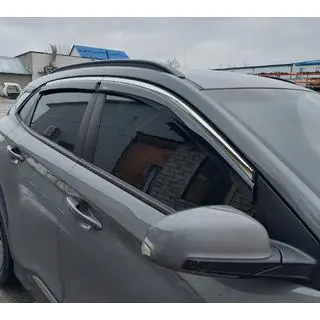 Okenné deflektory s chrómovou lištou (4 ks, Niken)