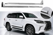 Lexus LX 500d/600 2022– F-Sport bočné lišty dverí biele+chróm (sada 4 ks, ABS) fotografia 1