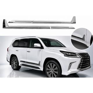 F-Sport bočné lišty dverí biele+chróm (sada 4 ks, ABS)