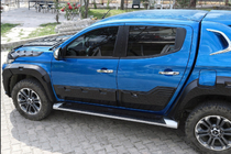 Fiat Fullback 2016– Dverové lišty EuroCap (6 ks, ABS) fotografia 3
