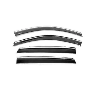 Okenné deflektory s chrómovou lištou (4 ks, Niken) Hyundai Santa Fe 2 2006–2012 fotografia 2
