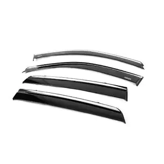 Okenné deflektory s chrómovou lištou (4 ks, Niken) Hyundai Santa Fe 2 2006–2012 fotografia 3
