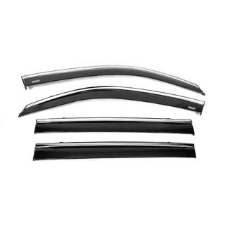 Okenné deflektory s chrómovou lištou (4 ks, Niken) Toyota Land Cruiser 200 2007–2021 fotografia 4
