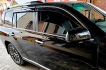 Toyota Highlander 2008–2013 Okenné deflektory s chrómovou lištou (4 ks, Niken) fotografia 4