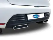 Renault Clio IV 2012–2019 Imitácie výfukových koncoviek na nárazník (2 ks, nerez) fotografia 1