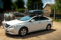 Hyundai Sonata YF 2010–2014 Priečniky na hladkú strechu (2 ks, Asaf V4) fotografia 8