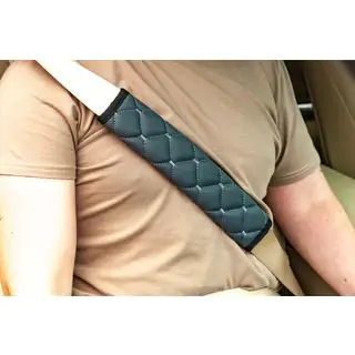 ECO návlek na bezpečnostný pás (2 ks, sivý so sivým prešívaním) fotografia 1