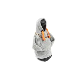 Poťah radiacej páky – mikina/hoodie (sivý, oranžová šnúrka) fotografia 2