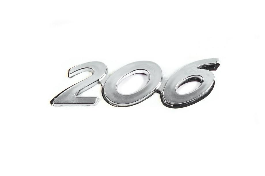 Peugeot 206 1998–2024 Nápis 206 (90 × 25 mm) Image