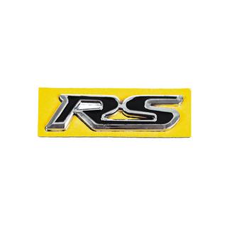 Nápis RS čierny s chrómom (95 x 25 mm) fotografia 1