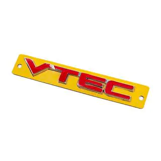 Nápis VTEC červený s chrómom (110 x 15 mm) fotografia 2