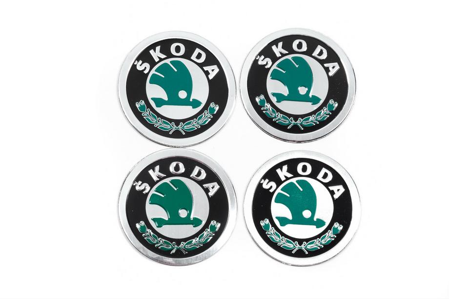 Skoda Nálepky na stredové krytky diskov 60 mm 8932 (4 ks) Image