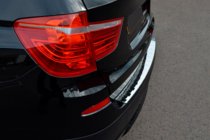 BMW X3 F25 2011–2018 Nerezová lišta na zadný nárazník OmsaLine (lesklá, nerez) fotografia 6