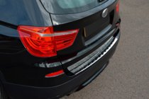 BMW X3 F25 2011–2018 Nerezová lišta na zadný nárazník OmsaLine (lesklá, nerez) fotografia 2