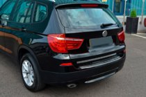 BMW X3 F25 2011–2018 Nerezová lišta na zadný nárazník OmsaLine (lesklá, nerez) fotografia 5