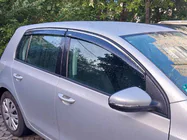 Volkswagen Golf 6 2008–2014 Okenné deflektory s chrómovou lištou Niken (HB, 4 ks) fotografia 1