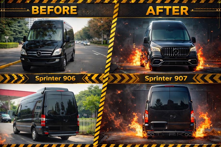 Mercedes Sprinter W906 2006–2018 Faceliftová sada pre W907 Image
