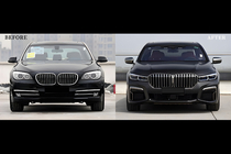BMW rad 7 F01/F02 2008–2015 Restylingový kit pre G12 M760 (s výmenou veka batožinového priestoru a zadných blatníkov) fotografia 133
