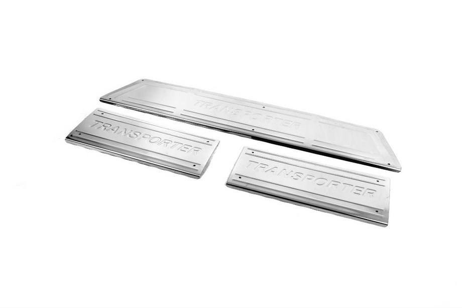 Volkswagen T5 Transporter 2003–2010 Nerezové kryty vnútorných prahov Carmos V3 (3 ks) Fotografia 3