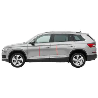 Carmos úzka dverová lišta (nerez) Skoda Kodiaq 2016–2023 fotografia 1