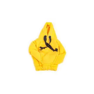 Poťah na radiacu páku – hoodie (žltý, čierna šnúrka) fotografia 2