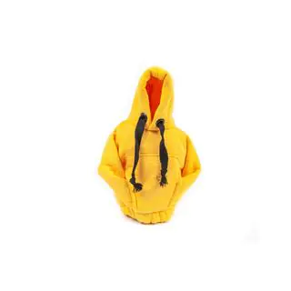 Poťah na radiacu páku – hoodie (žltý, čierna šnúrka)
