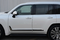 Lexus LX 500d/600 2022– Čierne dverové lišty F-Sport biela/čierna (4 ks, ABS) fotografia 3