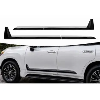 Čierne dverové lišty F-Sport biela/čierna (4 ks, ABS) fotografia 1