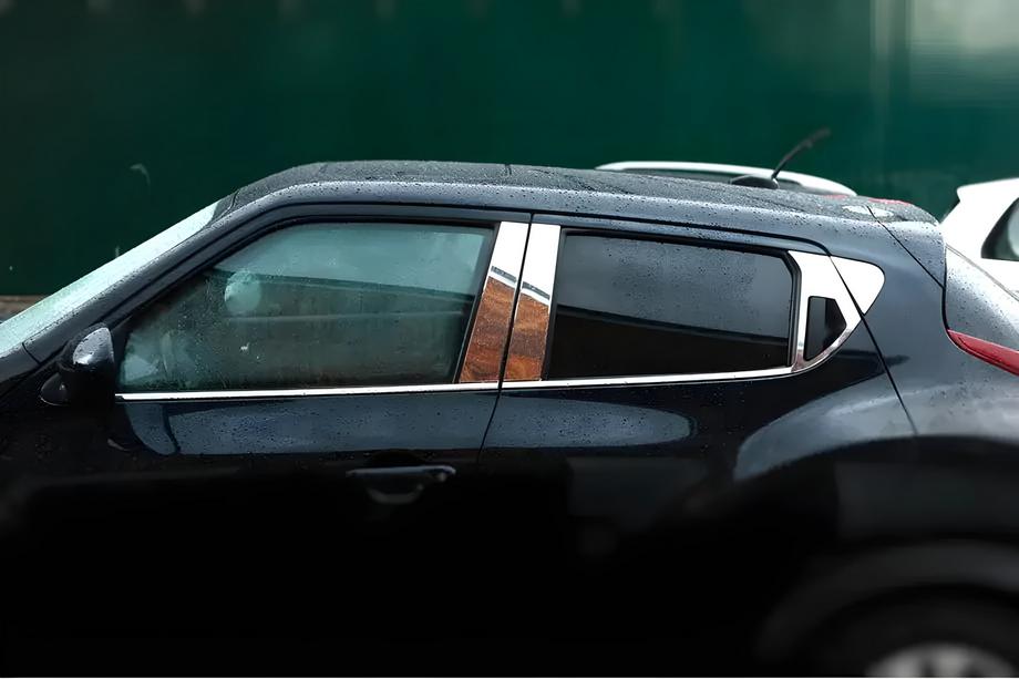 Nissan Juke 2010–2019 Omsa Line lišty dverových stĺpikov (6 ks, nehrdzavejúca oceľ) Image
