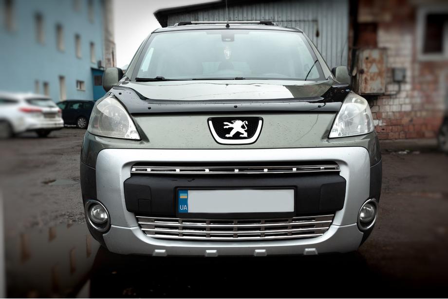 Peugeot Partner Tepee 2008–2018 Nerezové lišty na mriežku (2-dielne) Carmos - turecká oceľ Image