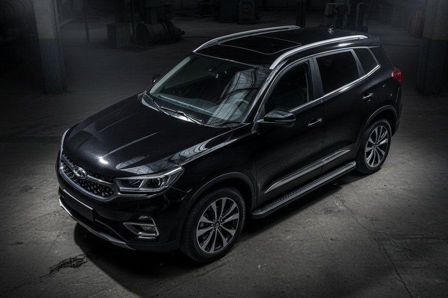 Chery Tiggo 7 2020– Bočné nášľapy Allmond Black (2 ks, hliník) Image