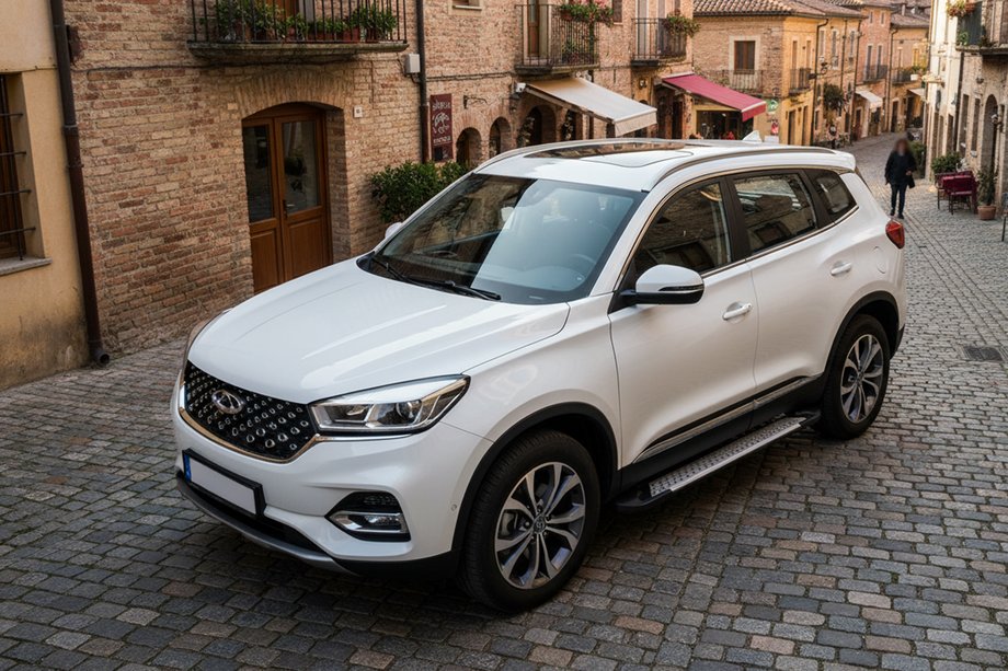 Chery Tiggo 8 2017– Bočné nášľapy Allmond Grey (2 ks, hliník) Image