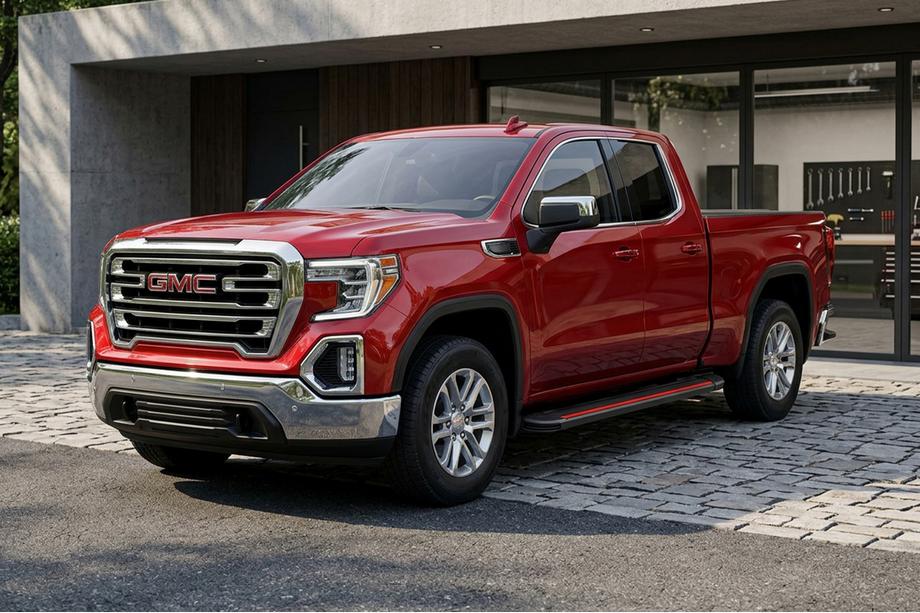 GMS Sierra 2019– Bočné prahy Maya Red (2 ks., hliník) Image