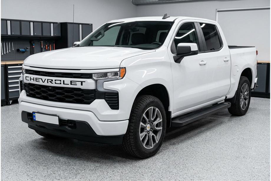 Chevrolet Silverado 2019– Bočné nášľapy Allmond Black (2 ks, hliník) Fotografia 1