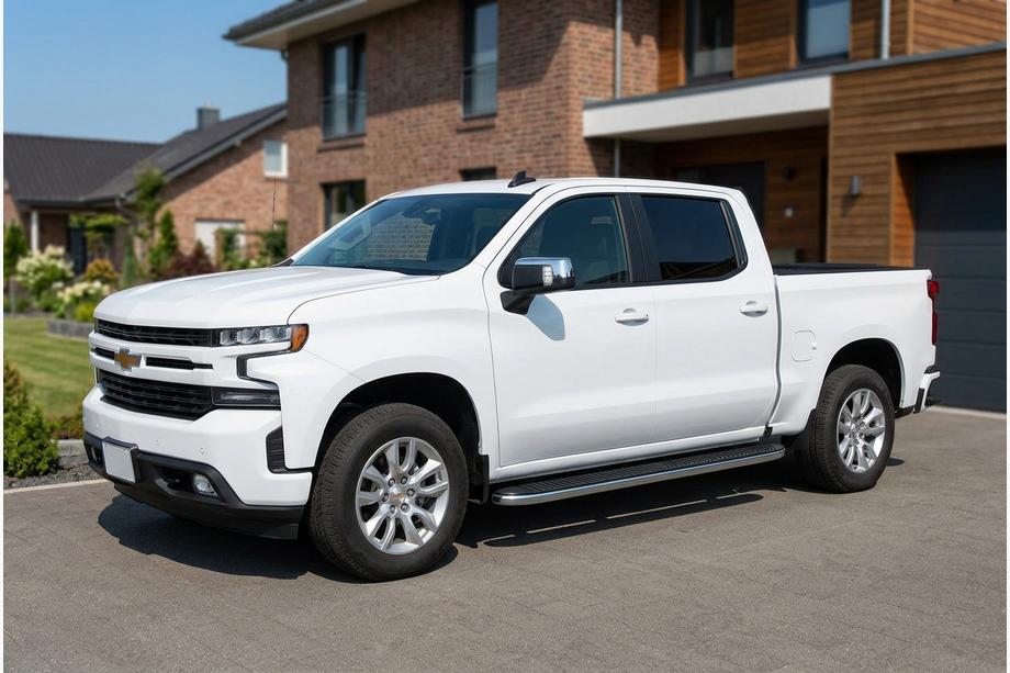 Chevrolet Silverado 2019– Bočné nášľapy Tayga Grey (2 ks, hliník) Image