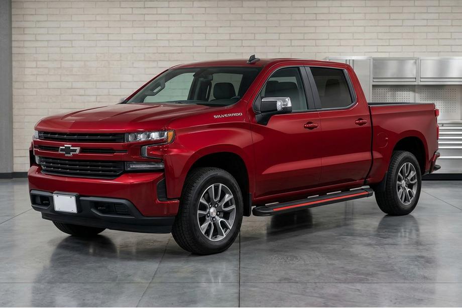 Chevrolet Silverado 2019– Bočné prahy Maya Red (2 ks., hliník) Image
