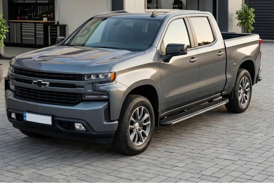 Chevrolet Silverado 2019– Bočné nášľapy Bosphorus Grey (2 ks, hliník) Image