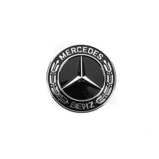Záslepka namiesto emblému na kapotu Mercedes (čierna, 57 mm) fotografia 2