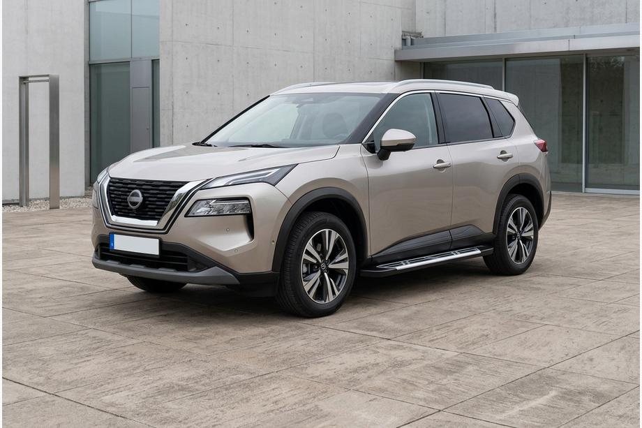 Nissan X-trail T33/Rogue 2022– Bočné nášľapy Sunrise (2 ks, hliník) Fotografia 1