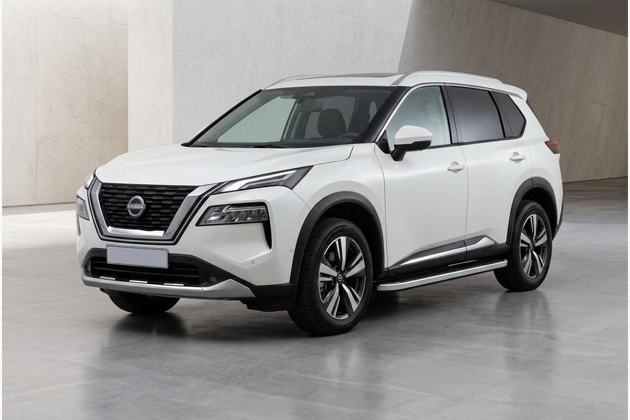 Nissan X-trail T33/Rogue 2022– Bočné prahy Tayga Grey (2 ks, hliník) Image