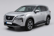 Nissan X-trail T33/Rogue 2022– Bočné prahy Bosphore Grey (2 ks, hliník) fotografia 1