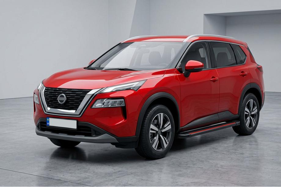 Nissan X-trail T33/Rogue 2022– Bočné nášľapy Maya Red (2 ks., hliník) Fotografia 1