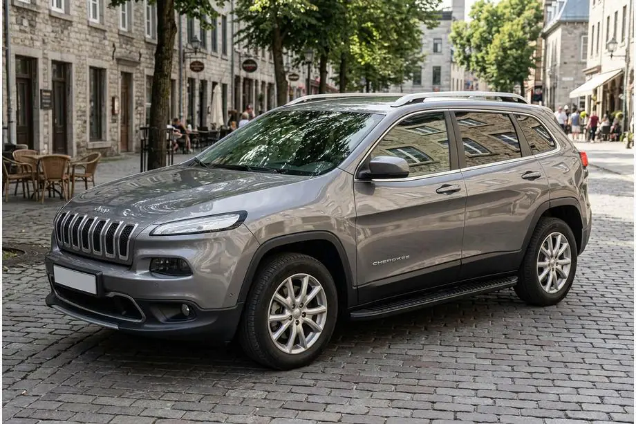 Jeep Cherokee KL 2013– Bočné prahy Tayga Black (2 ks, hliník) Image