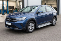 Volkswagen Taigo 2020– Bočné nášľapy Maya V2 (2 ks, hliník) fotografia 1
