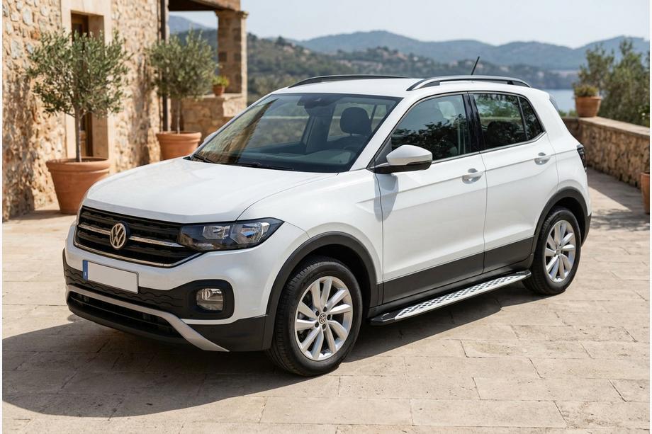 Volkswagen T-Cross 2019– Bočné nášľapy Shining V1 (2 ks, hliník) Image