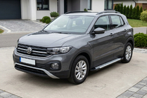 Volkswagen T-Cross 2019– Bočné nášľapy Allmond Grey (2 ks, hliník) fotografia 1