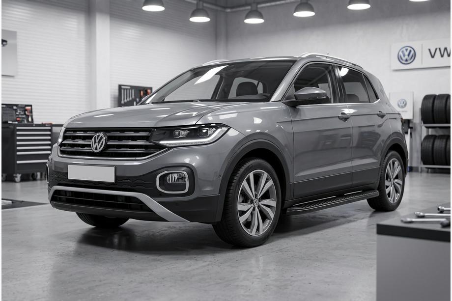 Volkswagen T-Cross 2019– Bočné prahy Tayga Black (2 ks, hliník) Image