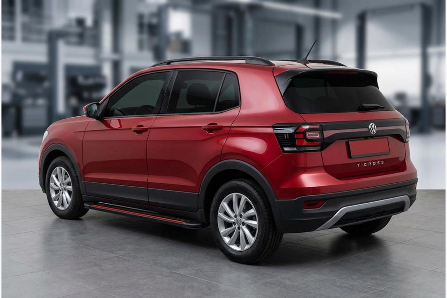 Volkswagen T-Cross 2019– Bočné nášľapy Maya Red (2 ks., hliník) Fotografia 1