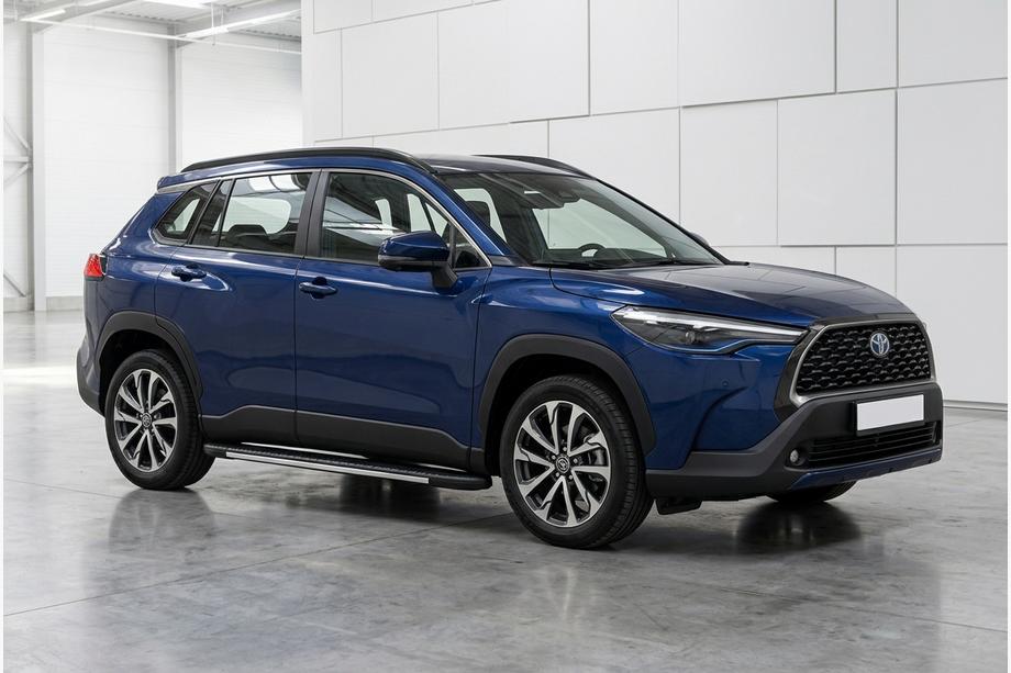 Toyota Corolla Cross 2020– Bočné prahy Bosphore Grey (2 ks, hliník) Fotografia 1