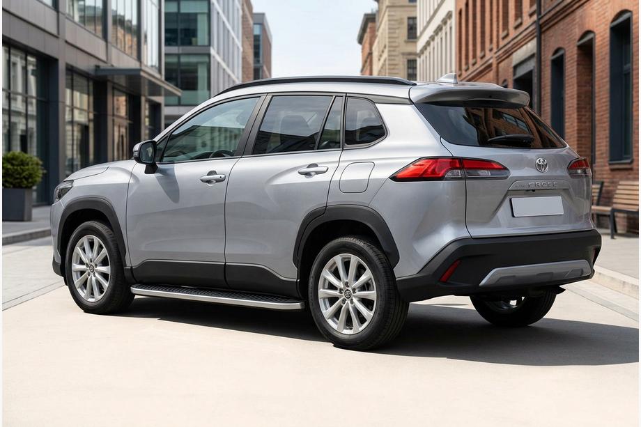 Toyota Corolla Cross 2020– Bočné prahy Tayga Grey (2 ks, hliník) Image